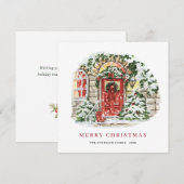 Kerstavond in het kerstfeest feestdagenkaart (Voorkant / Achterkant)