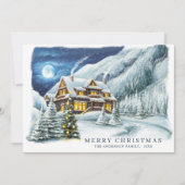 Kerstavond in het kerstfeest feestdagenkaart (Voorkant)