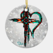 Kerstavond in het zuidwesten keramisch ornament (Voorkant)