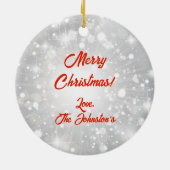 Kerstavond in het zuidwesten keramisch ornament (Achterkant)