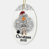 Kerstavond in Jailbird Keramisch Ornament (Links)