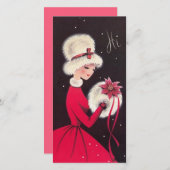  kerstavond in sneeuw feestdagenkaart (Voorkant / Achterkant)