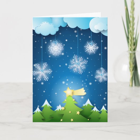 Kerstavond, kaart (Voorkant)