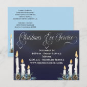 Kerstavond Kandlelight Service Church Briefkaart (Voorkant / Achterkant)