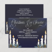 Kerstavond Kandlelight Service Church Kaart (Voorkant / Achterkant)