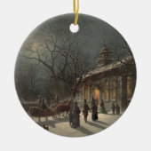 Kerstavond Keramisch Ornament (Voorkant)