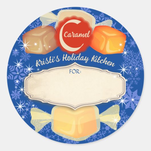 Kerstavond kerst kerst in feestdagen ronde sticker (Voorkant)