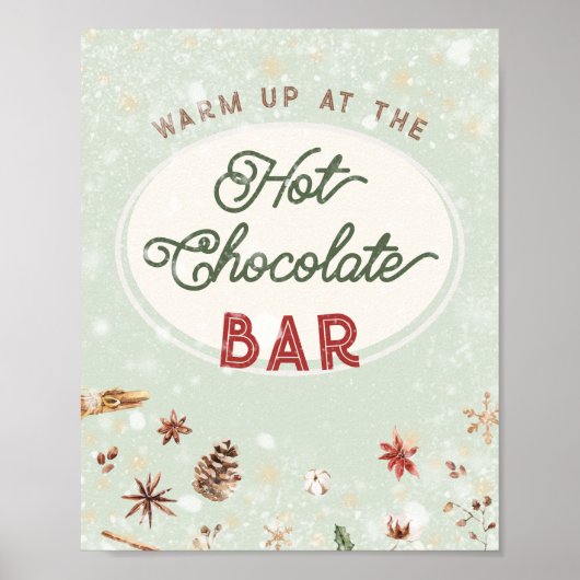 Kerstavond kerstavond met warme chocolade Cacao  Poster (Voorkant)