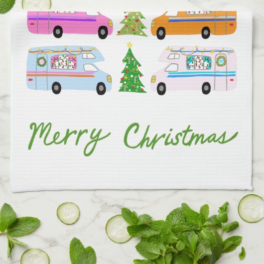 Kerstavond kerstavond RV-kerst Theedoek (Gevouwen)