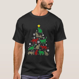 Kerstavond kerstfeestvieren — leopard-taart t-shirt