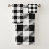 Kerstavond klassiek patroon van buffelstang B&W Bad Handdoek (Insitu)