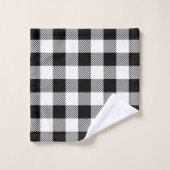 Kerstavond klassiek patroon van buffelstang B&W Bad Handdoek (Wasdoekje)