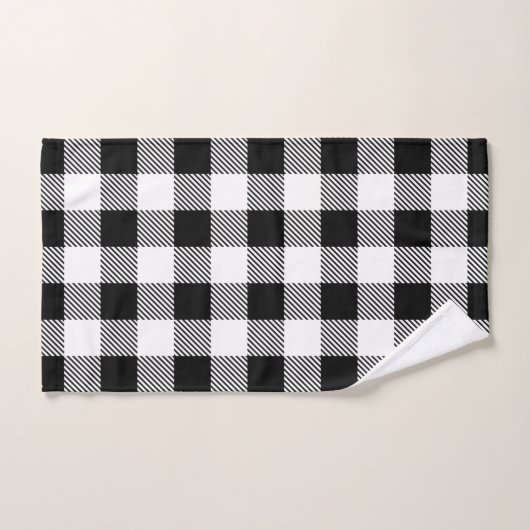 Kerstavond klassiek patroon van buffelstang B&W Bad Handdoek (Handdoek)