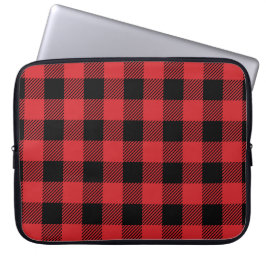 Kerstavond klassiek patroon van buffelstang laptop sleeve