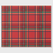 Kerstavond klassieke rode feestdag cadeaupapier (Vlak)