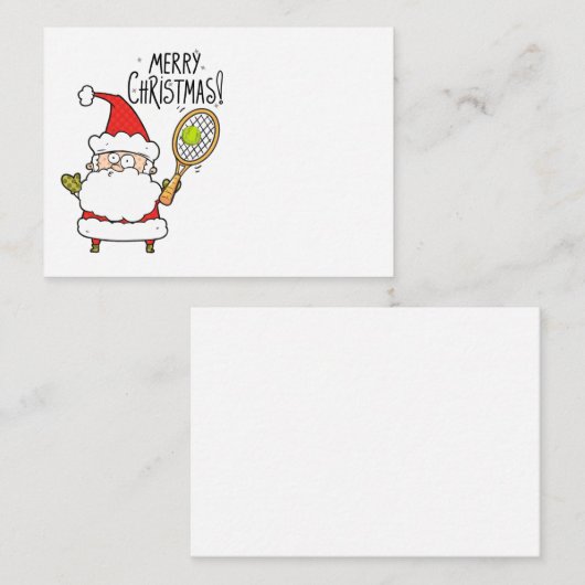 Kerstavond met bal en kerstman notitiekaartje (Voorkant / Achterkant)