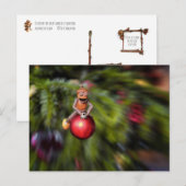 Kerstavond met de kerstavond briefkaart (Voorkant / Achterkant)