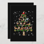 Kerstavond met flits bedankkaart (Voorkant / Achterkant)