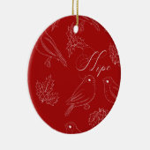 Kerstavond met Red HOPE Keramisch Ornament (Rechts)