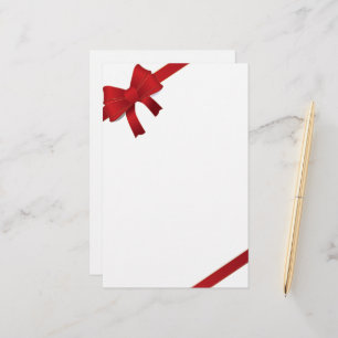 Kerstavond met rode bogen briefpapier