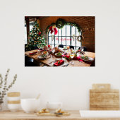 Kerstavond Monogram Food Angels Tradition Poster (Keuken)