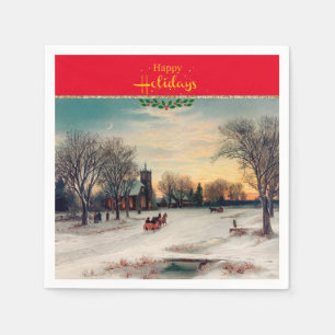 Kerstavond, mooie kunst, servet