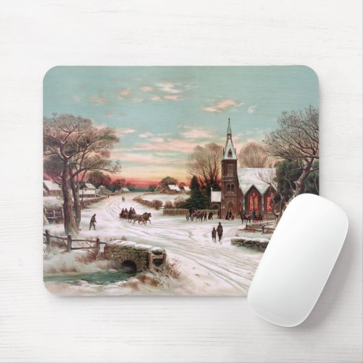 Kerstavond Mousepad Muismat (Met muis)