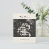 kerstavond nativiteit Christelijk Feestdagenkaart (Staand voorkant)