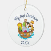 Kerstavond Noah's Ark Ceramic Ornament (Links)