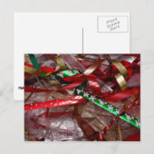 Kerstavond Rood Groen en Gold Holiday Feestdagenkaart (Voorkant / Achterkant)