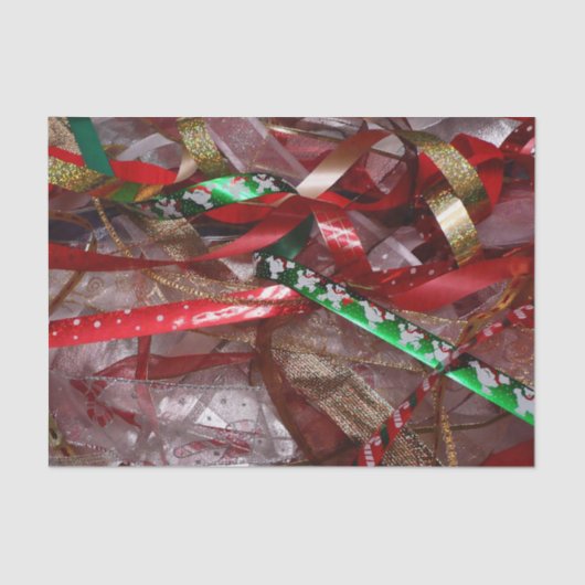 Kerstavond Rood Groen en Gold Holiday Tissuepapier (Voorkant)