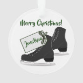 Kerstavond Schaatsen Ronde acrylversiering Ornament (achterkant)