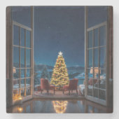 Kerstavond sereniteit stenen onderzetter (Voorkant)