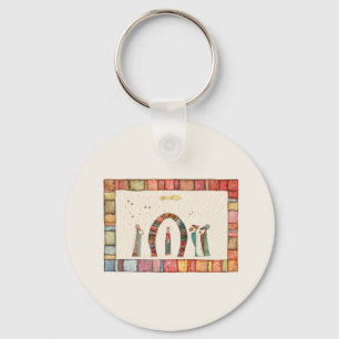 Kerstavond Sleutelhanger keramische bal Ch