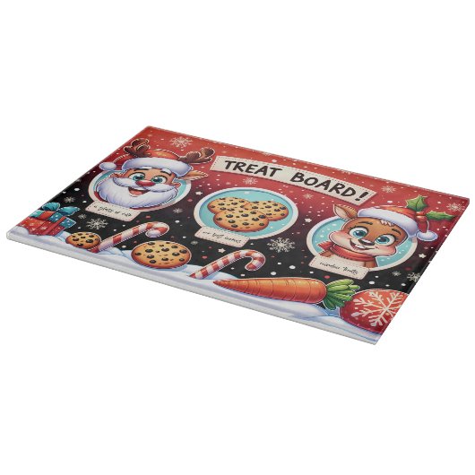 Kerstavond Trekbordcadeau | Melk en koekjes Snijplank (Hoek)