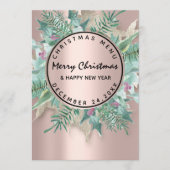 Kerstavond Vakantie Wintermenu Roos Bloem Menu (Voorkant)