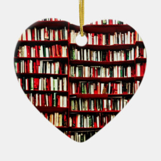 Kerstavond van Book Lover Keramisch Ornament