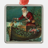 Kerstavond van Cajun Metalen Ornament (Voorkant)