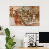 Kerstavond van Carl Larsson,  Feestdagen Poster (Thuiskantoor)