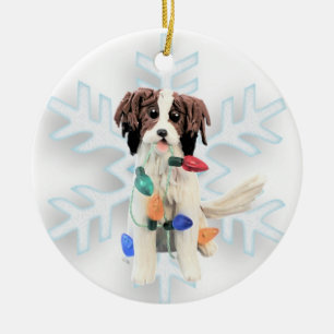 Kerstavond van Kooikerhondje Keramisch Ornament