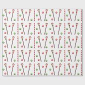 Kerstavond van Lacrosse Cadeaupapier (Vlak)