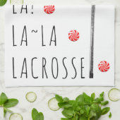 Kerstavond van Lacrosse Theedoek (Gevouwen)