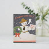  kerstavond van Retro Feestdagenkaart (Staand voorkant)