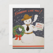  kerstavond van Retro Feestdagenkaart (Voorkant / Achterkant)