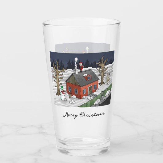 Kerstavond van Sinterklaas Glas (Voorkant)