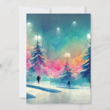Kerstavond versierde kerstboomkaart