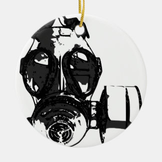 Kerstavond-versiering gasmasker keramisch ornament
