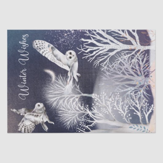 Kerstavond Winter Eigenaars Tissuepapier (Voorkant)