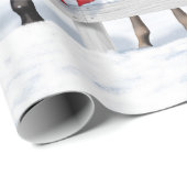 Kerstaxe Bay Buckskin Dapple Gray Horses Cadeaupapier (Rol Hoek)