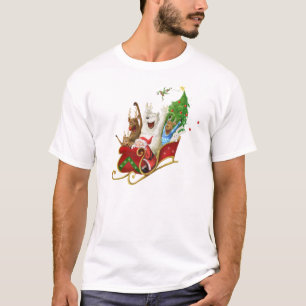 Kerstaxe, grappige digitale tekening t-shirt